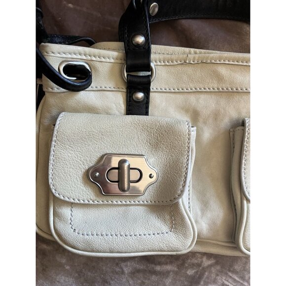 OLIVIA HARRIS WHITE /CREAM Soft Leather  Purse Pocketbook Quality VTG? SEE - Picture 3 of 16